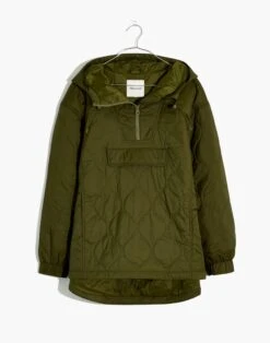 Madewell Quilted Packable Popover Puffer Jacket -Madewell Sales NB255 GR6652 ld