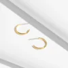 Madewell Delicate Collection Demi-Fine 14k Plated Small Hoop Earrings