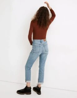 Madewell The High-Rise Slim Boyjean In Bilston Wash: Ripped Edition -Madewell Sales NC345 DM5738 d2