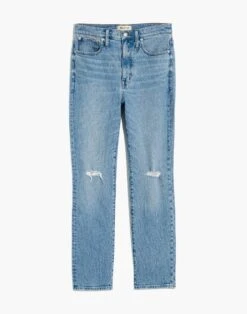 Madewell The High-Rise Slim Boyjean In Bilston Wash: Ripped Edition -Madewell Sales NC345 DM5738 ld