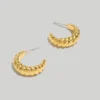 Madewell Puffed Small Hoop Earrings