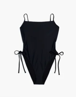 Madewell Second Wave Side-Tie One-Piece Swimsuit -Madewell Sales ND366 BK5229 ld
