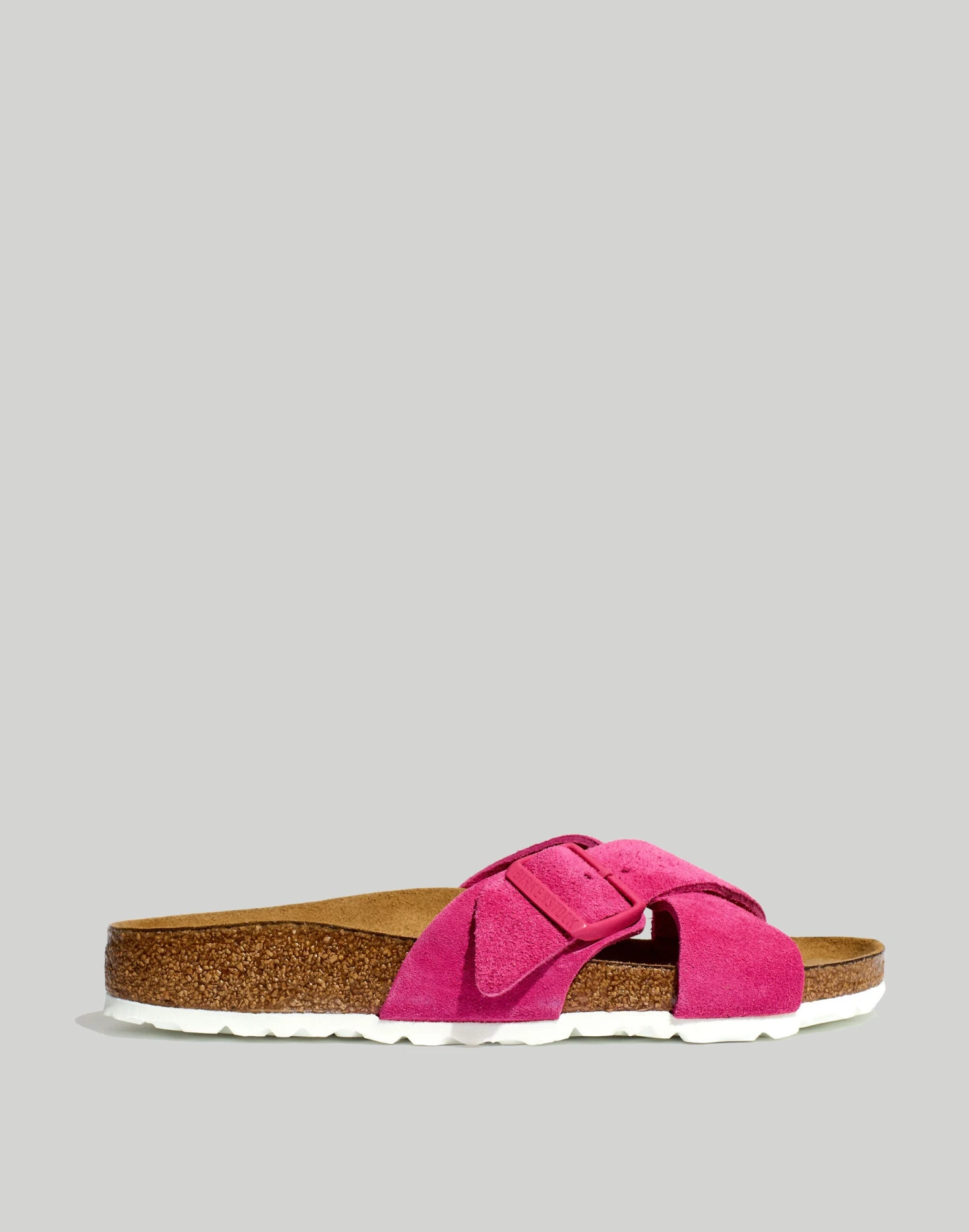 Madewell Birkenstock® Suede Siena Soft Footbed Sandals In Fuchsia Tulip 2 Madewell Birkenstock® Suede Siena Soft Footbed Sandals In Fuchsia Tulip - Image 2