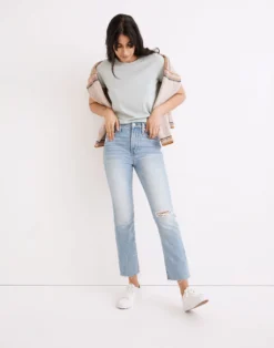 Madewell The Perfect Vintage Jean In Coney Wash: Destroyed Edition