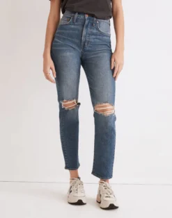 Madewell The Perfect Vintage Crop Jean In Gooding Wash: Knee-Rip Edition -Madewell Sales ND503 DM5815 d5