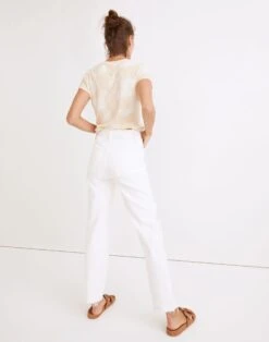 Madewell The Perfect Vintage Straight Jean In Tile White: Ripped-Knee Edition -Madewell Sales ND516 DM1626 d2