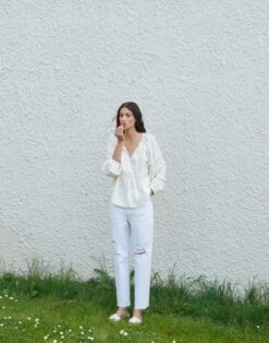 Madewell The Perfect Vintage Straight Jean In Tile White: Ripped-Knee Edition -Madewell Sales ND516 DM1626 d6