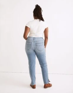 Madewell High-Rise Slim Straight Jeans In Stillwood Wash: Slit-Hem Edition -Madewell Sales ND529 DM5874 d2