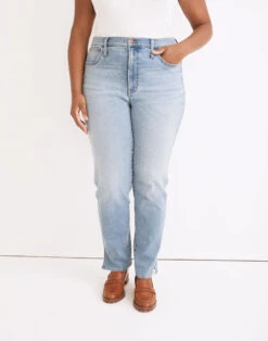 Madewell High-Rise Slim Straight Jeans In Stillwood Wash: Slit-Hem Edition -Madewell Sales ND529 DM5874 d5