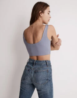 Madewell MWL Flex Square-Neck Sports Bra -Madewell Sales ND875 BL9301 d2