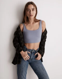 Madewell MWL Flex Square-Neck Sports Bra