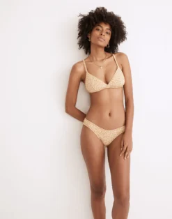 Madewell Second Wave Floral Jacquard Classic Bikini Bottom