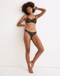 Madewell Second Wave Classic Cheeky Bikini Bottom In Fresh Sprigs