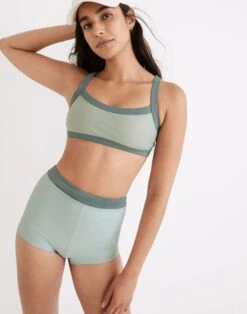 Madewell Second Wave Ribbed-Trim Pullover Bikini Top -Madewell Sales NE358 KF4565 d5