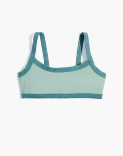 Madewell Second Wave Ribbed-Trim Pullover Bikini Top -Madewell Sales NE358 KF4565 ld