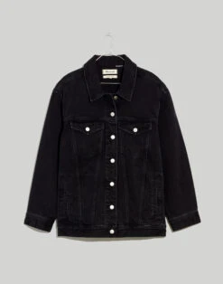 Madewell The Oversized Trucker Jean Jacket In Washed Black 11 Madewell The Oversized Trucker Jean Jacket In Washed Black -Madewell Sales NE395 DM0909 ld