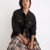 Madewell The Oversized Trucker Jean Jacket In Washed Black