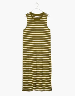 Madewell Plus Organic Cotton Crewneck Tank Midi Dress In Stripe -Madewell Sales NE953 KF3908 ld
