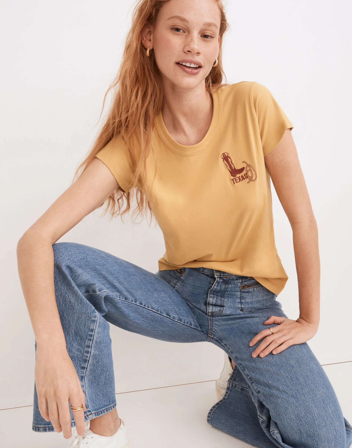 Madewell X Made Some Souvenirs Embroidered Perfect Vintage Tee 1 Madewell X Made Some Souvenirs Embroidered Perfect Vintage Tee