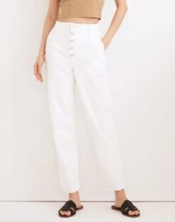 Madewell Balloon Jeans In Tile White: Button-Front Edition -Madewell Sales NF124 DM1626 d5