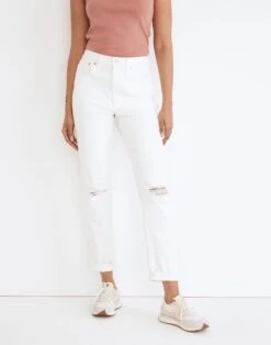 Madewell The High-Rise Slim Boyjean In Tile White -Madewell Sales NF139 DM1626 d5