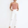 Madewell The High-Rise Slim Boyjean In Tile White