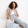 Madewell The Momjean In Lowden Wash: Ripped Edition