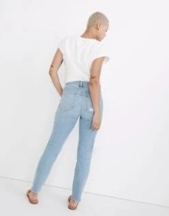 Madewell The Curvy Momjean In Lowden Wash: Ripped Edition -Madewell Sales NF144 DM5842 d2