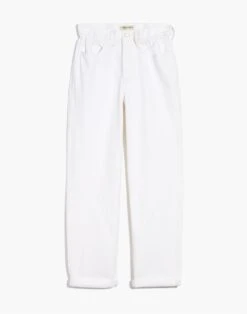 Madewell The Convertible Paperbag Dadjean In Tile White -Madewell Sales NF147 DM1626 ld
