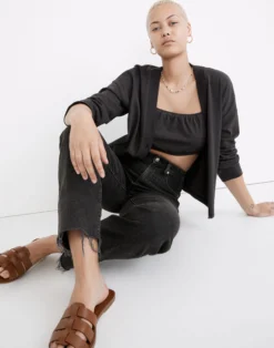 Madewell The Curvy Perfect Vintage Straight Jean In Lunar Wash