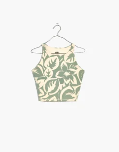 Madewell MWL Form Racerback Crop Top In Tropicale Floral -Madewell Sales NF335 PP3095 ld