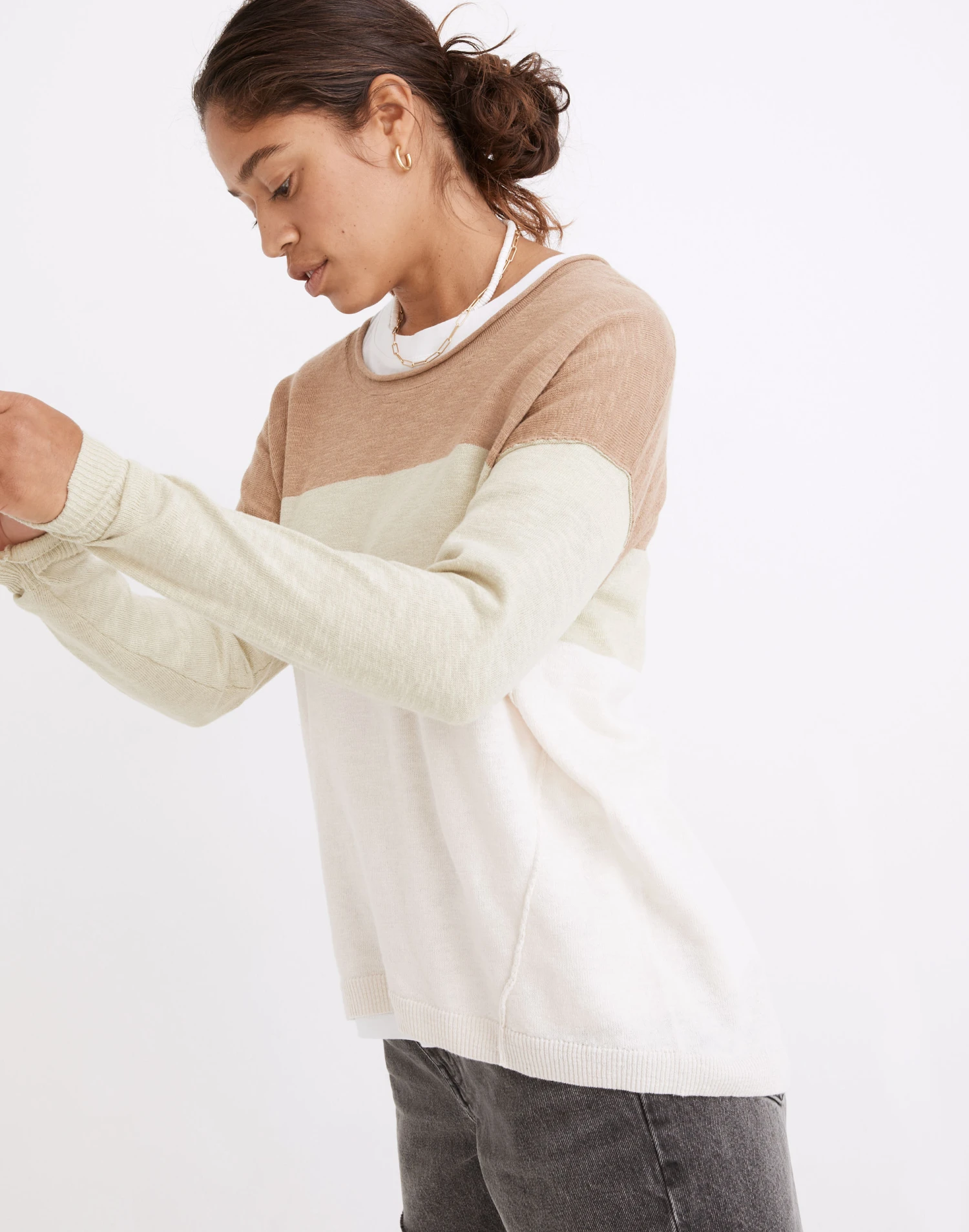 Madewell Palmdale Pullover Sweater In Colorblock Stripe 2 Madewell Palmdale Pullover Sweater In Colorblock Stripe - Image 2