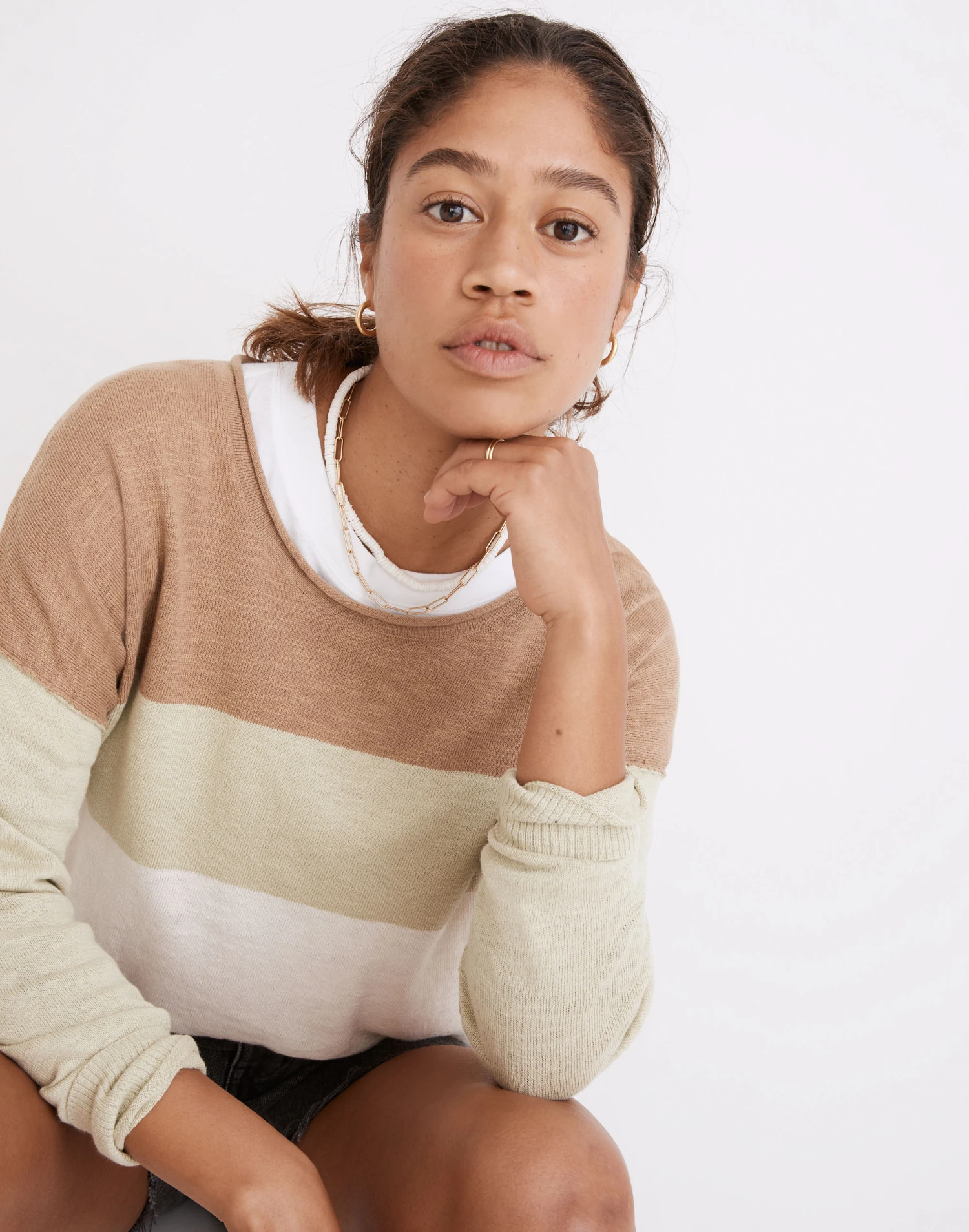 Madewell Palmdale Pullover Sweater In Colorblock Stripe 4 Madewell Palmdale Pullover Sweater In Colorblock Stripe - Image 4