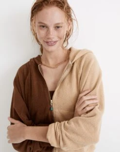 Madewell Donni Colorblock Duo Zip-Up Hoodie Sweatshirt -Madewell Sales NF549 EE2900 d5