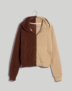 Madewell Donni Colorblock Duo Zip-Up Hoodie Sweatshirt -Madewell Sales NF549 EE2900 ld