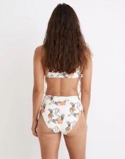 Madewell Second Wave High-Cut Bikini Bottom In Seahorse Sketch -Madewell Sales NF591 PP3109 d2