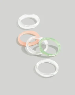 Madewell Five-Piece Resin Stacking Ring Set