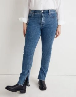 Madewell Mid-Rise Stovepipe Jeans In Knowland Wash: Slit-Hem Edition -Madewell Sales NG261 DM6089 d5