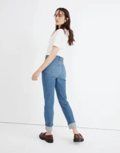Madewell The Momjean In Leacrest Wash: Cuffed Edition -Madewell Sales NG361 DM6284 d2