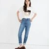 Madewell The Momjean In Leacrest Wash: Cuffed Edition