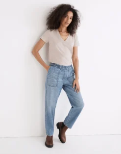 Madewell Pull-On Relaxed Jeans In Beswick Wash