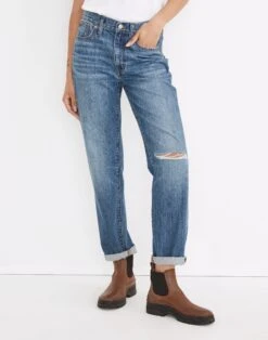 Madewell The Slouchy Boyjean In Standen Wash: Slit-Knee Edition -Madewell Sales NG533 DM6590 d5