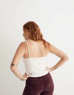Madewell Brushed Rib Square-Neck Cami Top -Madewell Sales NG555 NA6817 d2