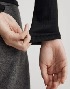 Madewell Fine Ribbed Crewneck Long-Sleeve Tee -Madewell Sales NG582 BK5229 d5