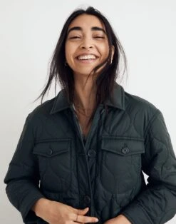 Madewell Airpuff Long Shirt-Jacket -Madewell Sales NG617 GR7795 d5