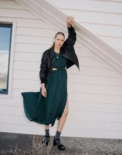 Madewell Washed Leather Crop Bomber Jacket -Madewell Sales NG632 BK5229 d6