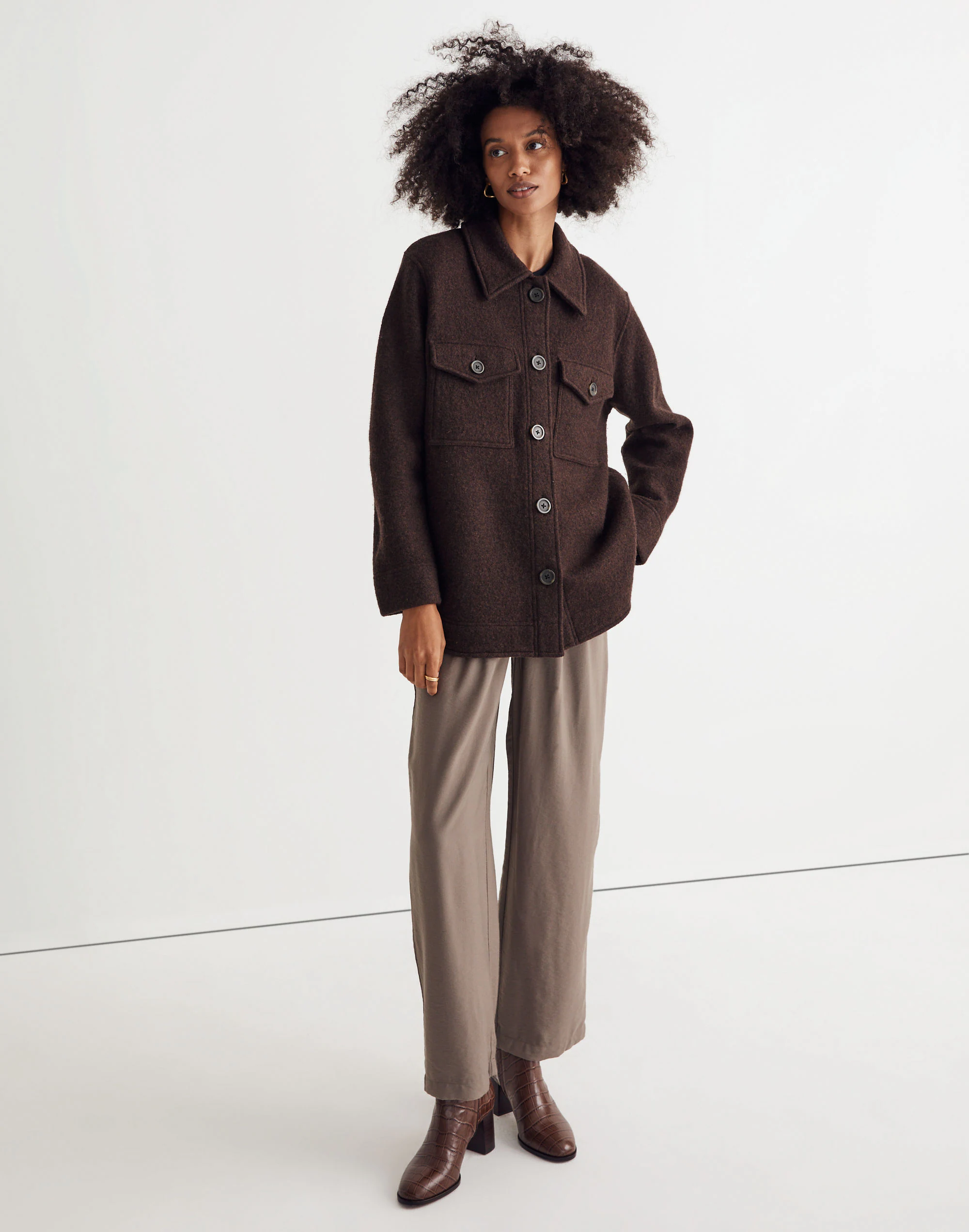 Madewell Boiled Wool Shirt-Jacket 4 Madewell Boiled Wool Shirt-Jacket - Image 4