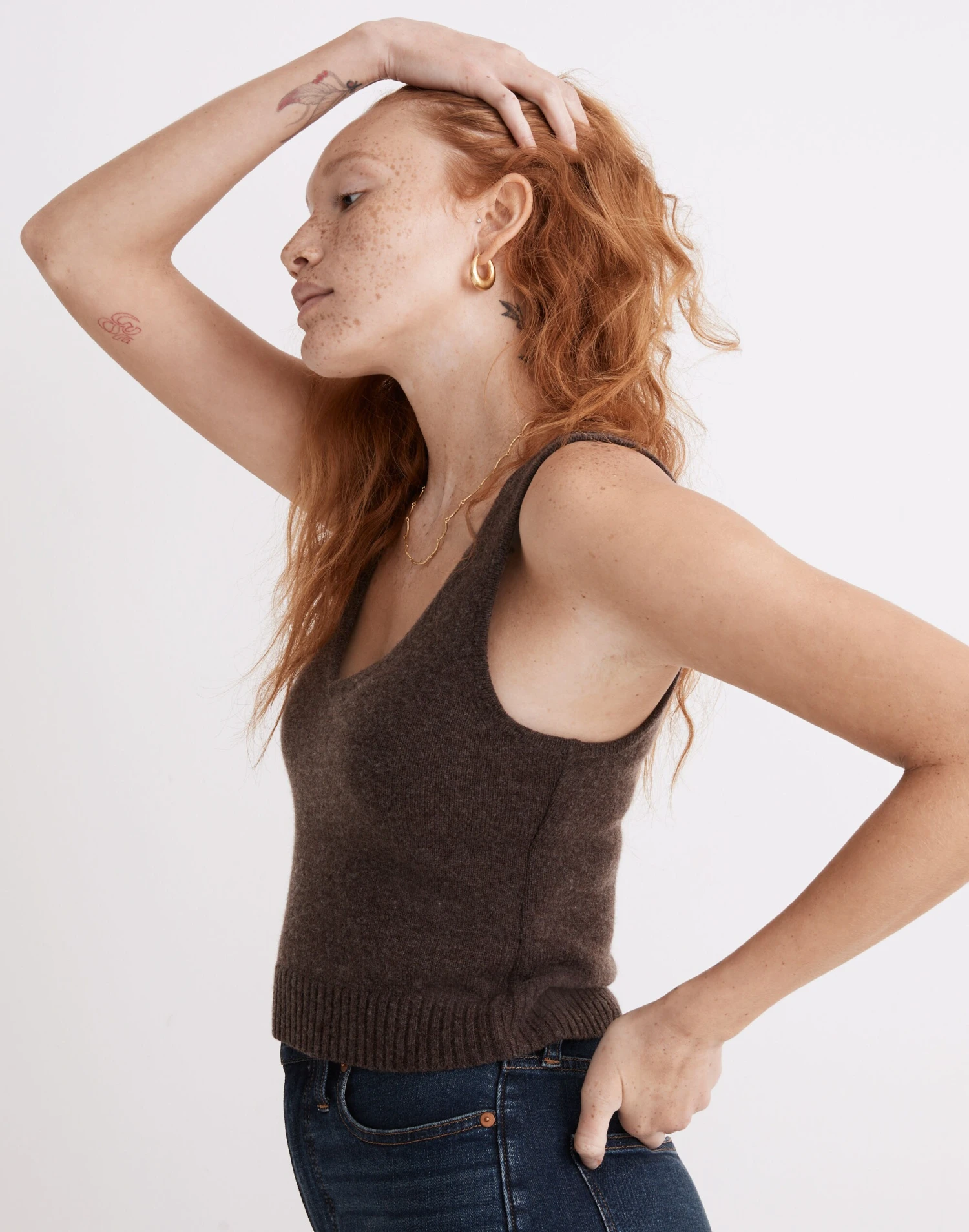 Madewell Carleton V-Neck Sweater Tank 2 Madewell Carleton V-Neck Sweater Tank - Image 2