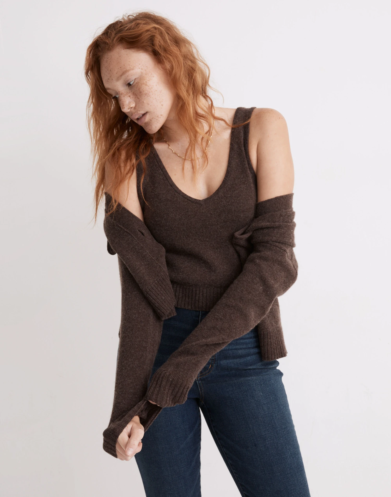 Madewell Carleton V-Neck Sweater Tank 1 Madewell Carleton V-Neck Sweater Tank