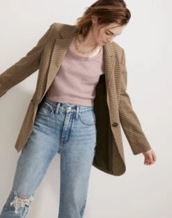 Madewell MWL Waffle Long-Sleeve Supercropped Tee -Madewell Sales NG987 PR5449 d5